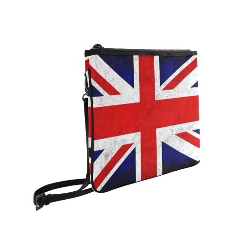 United Kingdom Union Jack Flag - Grunge 2 Slim Clutch Bag (Model 1668)