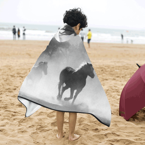 horse-herd-fog-nature-52500 Kids' Hooded Bath Towels