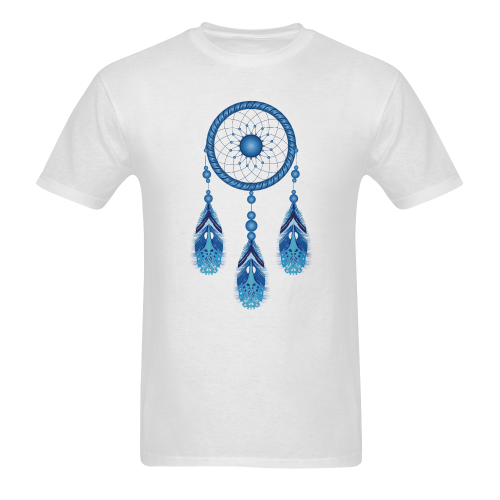 Blue Dreamcatcher Men's T-Shirt in USA Size (Two Sides Printing)