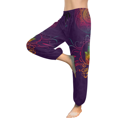 Hamsa Colorful Mandala Women's All Over Print Harem Pants (Model L18)