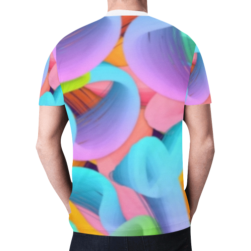 3d petals New All Over Print T-shirt for Men/Large Size (Model T45)