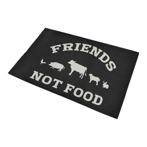 Friends Not Food (Go Vegan) Bath Rug 20''x 32''