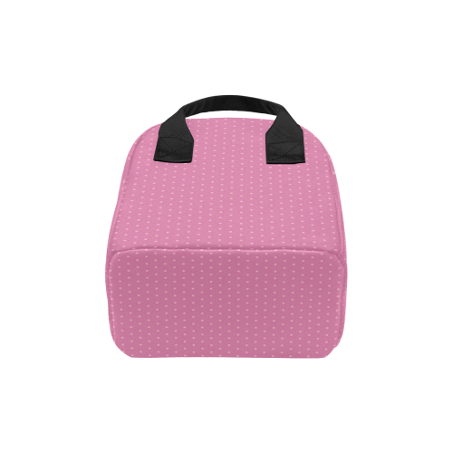 Polka Dotted Pink Zipper Lunch Bag (Model 1689)