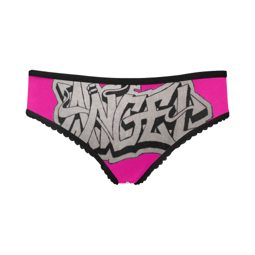 Graffiti Angel Panties (Pink) Women's All Over Print Girl Briefs (Model L14)