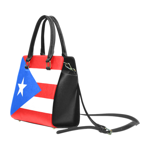 Puerto Rico Flag Rivet Shoulder Handbag (Model 1645)