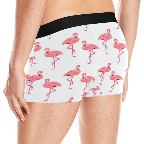 Pink Flamingo Pattern Boxers Men's All Over Print Boxer Briefs (Model L10)