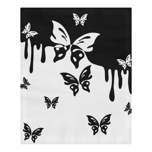Animals Nature - Splashes Tattoos with Butterflies 3-Piece Bedding Set