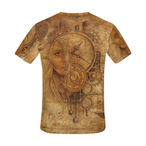 A Time Travel Of STEAMPUNK 1 All Over Print T-Shirt for Men (USA Size) (Model T40)