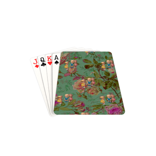 Hooping in the Rose Garden Playing Cards 2.5"x3.5"