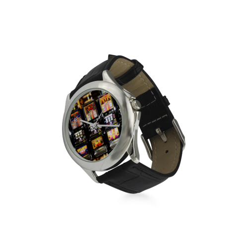 Lucky Slot Machines - Dream Machines Women's Classic Leather Strap Watch(Model 203)