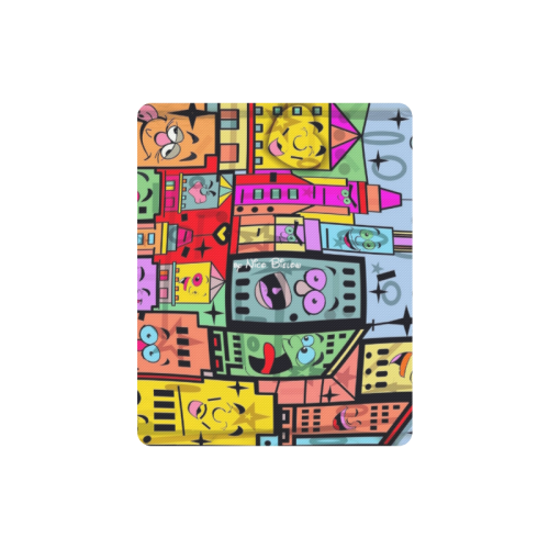Fun City by Nico Bielow Rectangle Mousepad