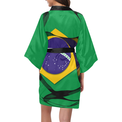 The Flag of Brazil Kimono Robe