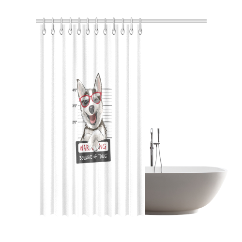 Bad Husky Shower Curtain 72"x84"