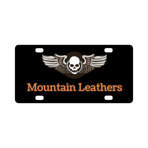 Mountain Leathers Black License Plate Classic License Plate