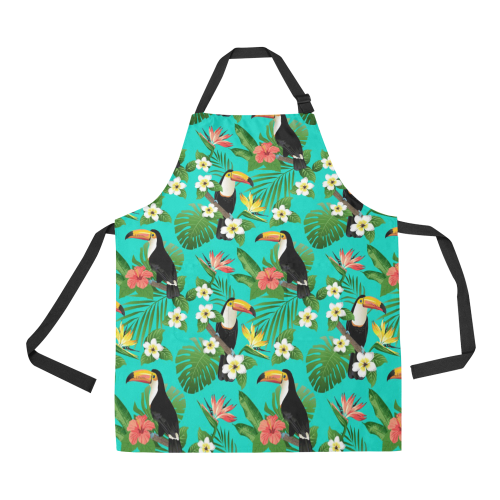 Tropical Summer Toucan Pattern All Over Print Apron