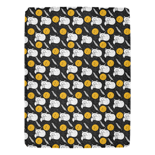 Magic Cat And Moon Ultra-Soft Micro Fleece Blanket 60"x80"