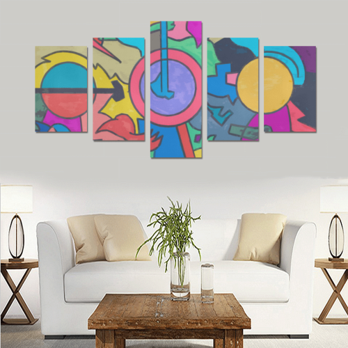 GHOSTS AT THE APOLLO IN ABSTRACT Canvas Print Sets C (No Frame)
