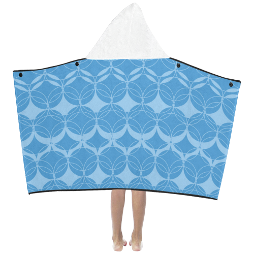 Abstract  pattern - blue. Kids' Hooded Bath Towels