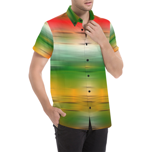 noisy gradient 3 by JamColors Men's All Over Print Short Sleeve Shirt/Large Size (Model T53)