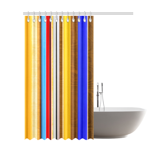 Colorful abstract pattern stripe art Shower Curtain 72"x84"