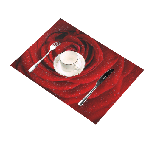 Red rosa Placemat 14’’ x 19’’ (Six Pieces)