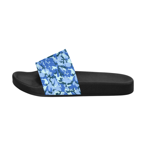 Woodland Blue Camouflage Men's Slide Sandals (Model 057)