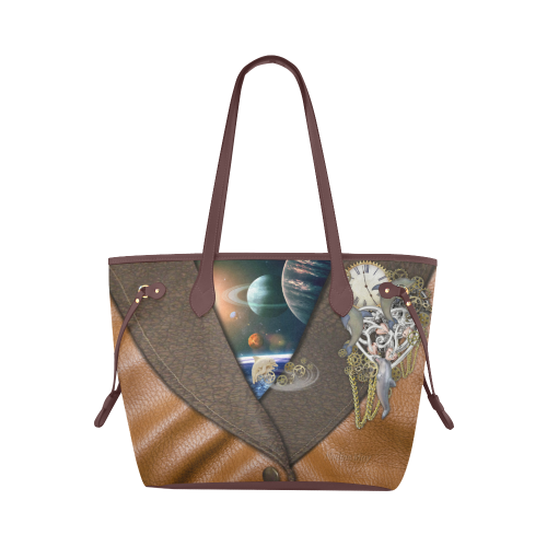 our dimension of Time Clover Canvas Tote Bag (Model 1661)