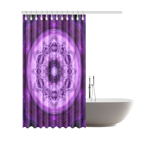 MANDALA PURPLE POWER Shower Curtain 72"x84"