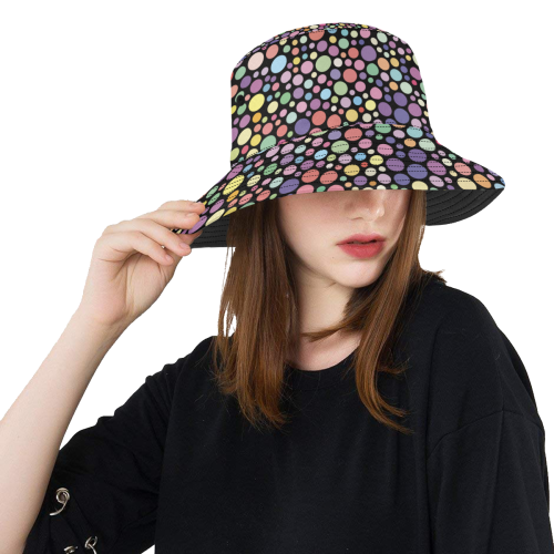 Colorful polka dots All Over Print Bucket Hat