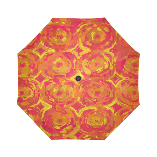 Red, Orange and Yellow Oils Auto-Foldable Umbrella (Model U04)