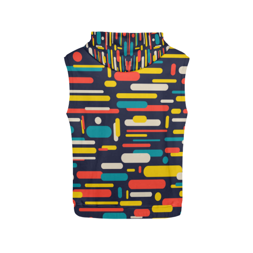 Colorful Rectangles All Over Print Sleeveless Hoodie for Women (Model H15)