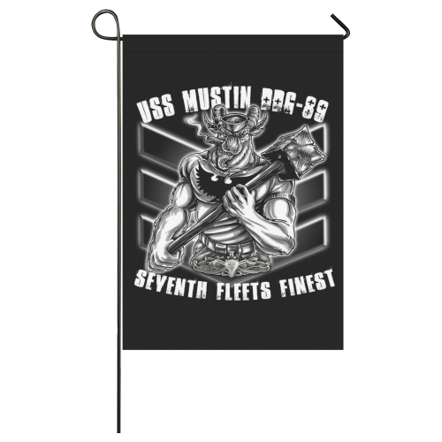 USS Mustin DDG-89 Seventh Fleets Finest Garden Flag 28''x40'' （Without Flagpole）