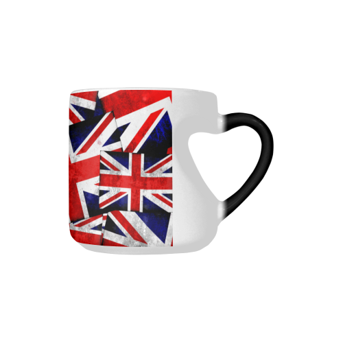 Union Jack British UK Flag Heart-shaped Morphing Mug