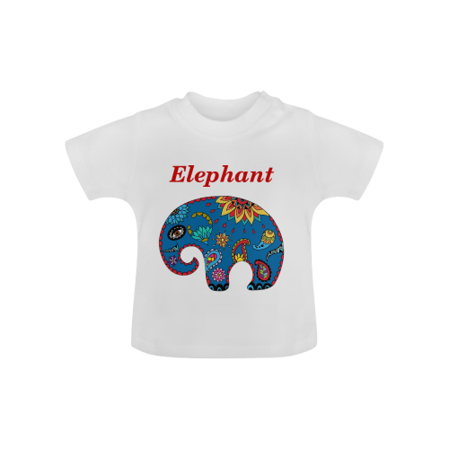Blue Elephant Design By Me by Doris Clay-Kersey Baby Classic T-Shirt (Model T30)