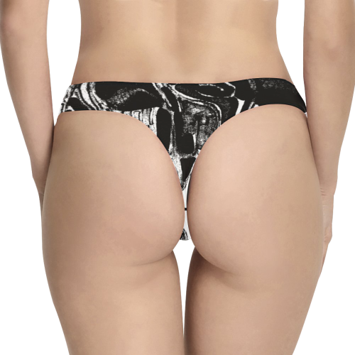Desier Women's All Over Print Thongs (Model L30)
