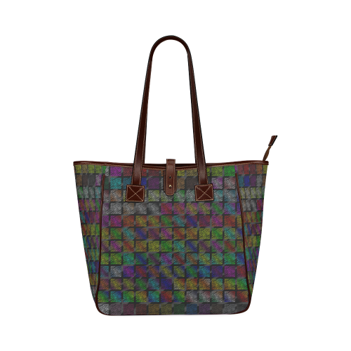 Ripped SpaceTime Stripes Collection Classic Tote Bag (Model 1644)