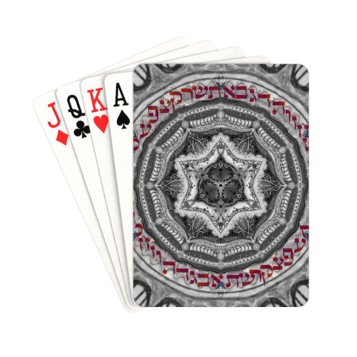 mandala maguen- 16- alphabet Playing Cards 2.5"x3.5"