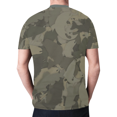 Country Boy Fishing Camouflage Pattern New All Over Print T-shirt for Men (Model T45)