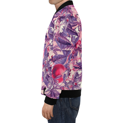 flowers 7 All Over Print Bomber Jacket for Men/Large Size (Model H19)