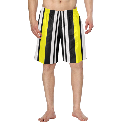 by stripes Men's Swim Trunk/Large Size (Model L21)