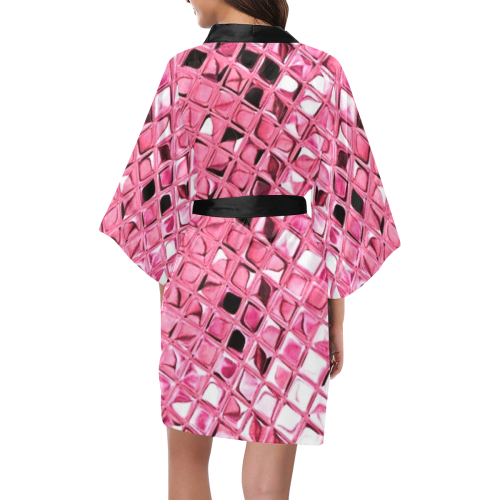 Metallic Pink Kimono Robe