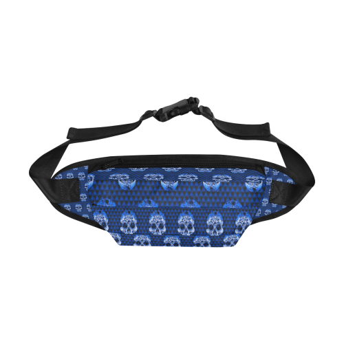 Skull pattern 517 E by JamColors Fanny Pack/Large (Model 1676)