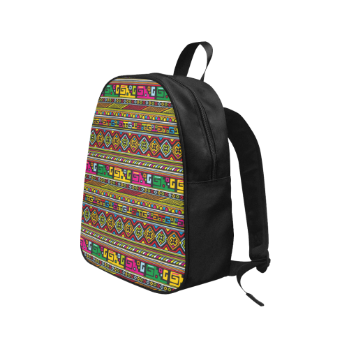 Traditional Africa Border Wallpaper Pattern 1 Fabric School Backpack (Model 1682) (Medium)