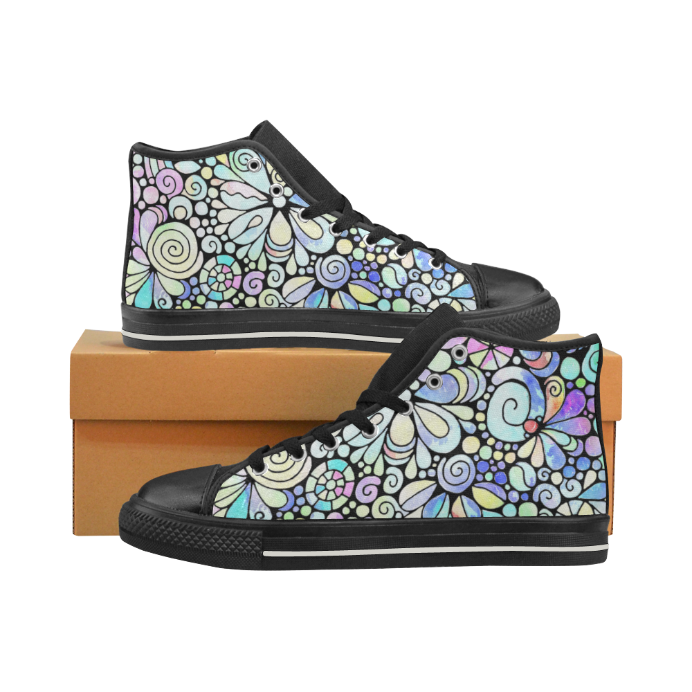 Abstract Floral Hippie Canvas Shoes