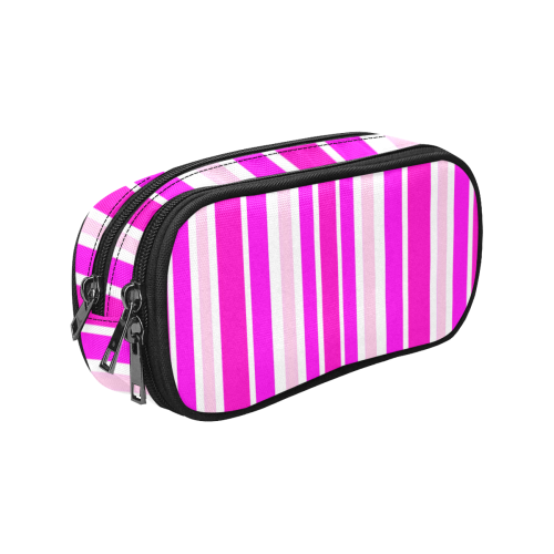 Summer Pinks Stripes Pencil Pouch/Large (Model 1680)
