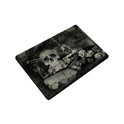 Steampunk Alchemist Mage Roses Celtic Skull old Doormat 24"x16"