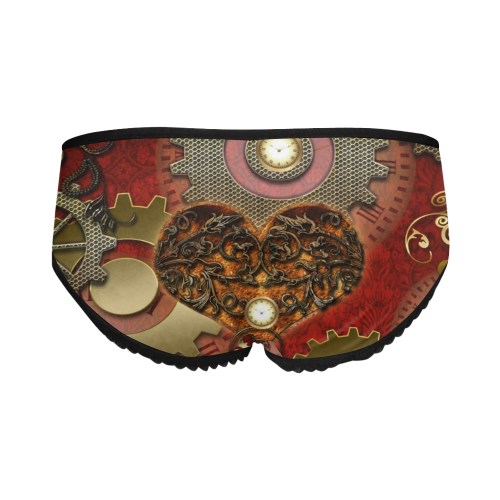 Steampunk, awesome glowing hearts Women's All Over Print Classic Briefs (Model L13)