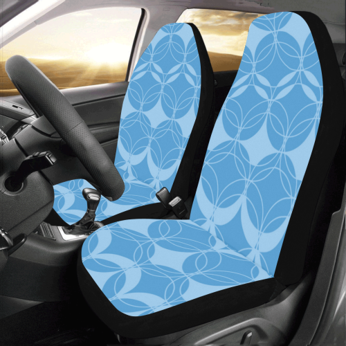 Abstract  pattern - blue and white. Car Seat Covers (Set of 2)