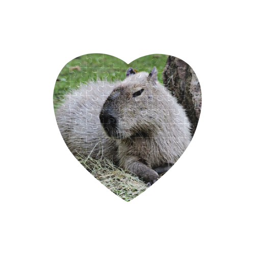 capybara Heart-Shaped Jigsaw Puzzle (Set of 75 Pieces)