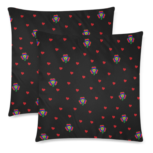 Armenian Roses Custom Zippered Pillow Cases 18"x 18" (Twin Sides) (Set of 2)